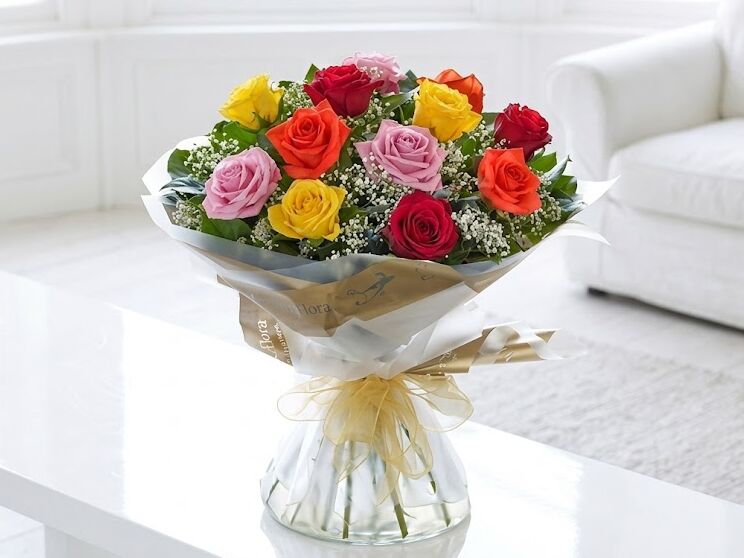 Vibrant Florist Choice Aqua Bubble Arrangement