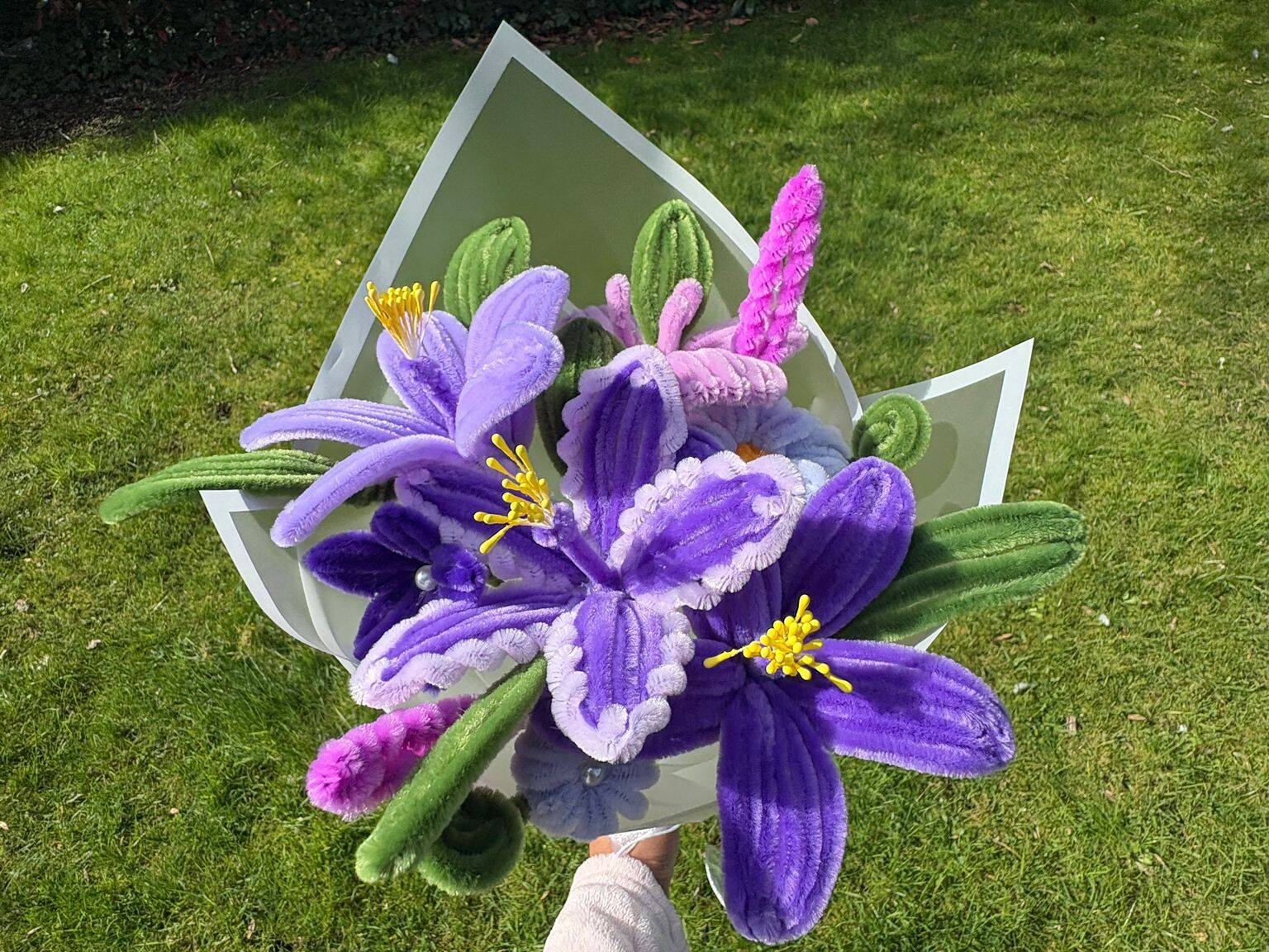 Handmade artificial flower bouquet