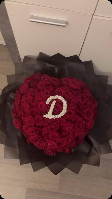 150 rose heart bouquet