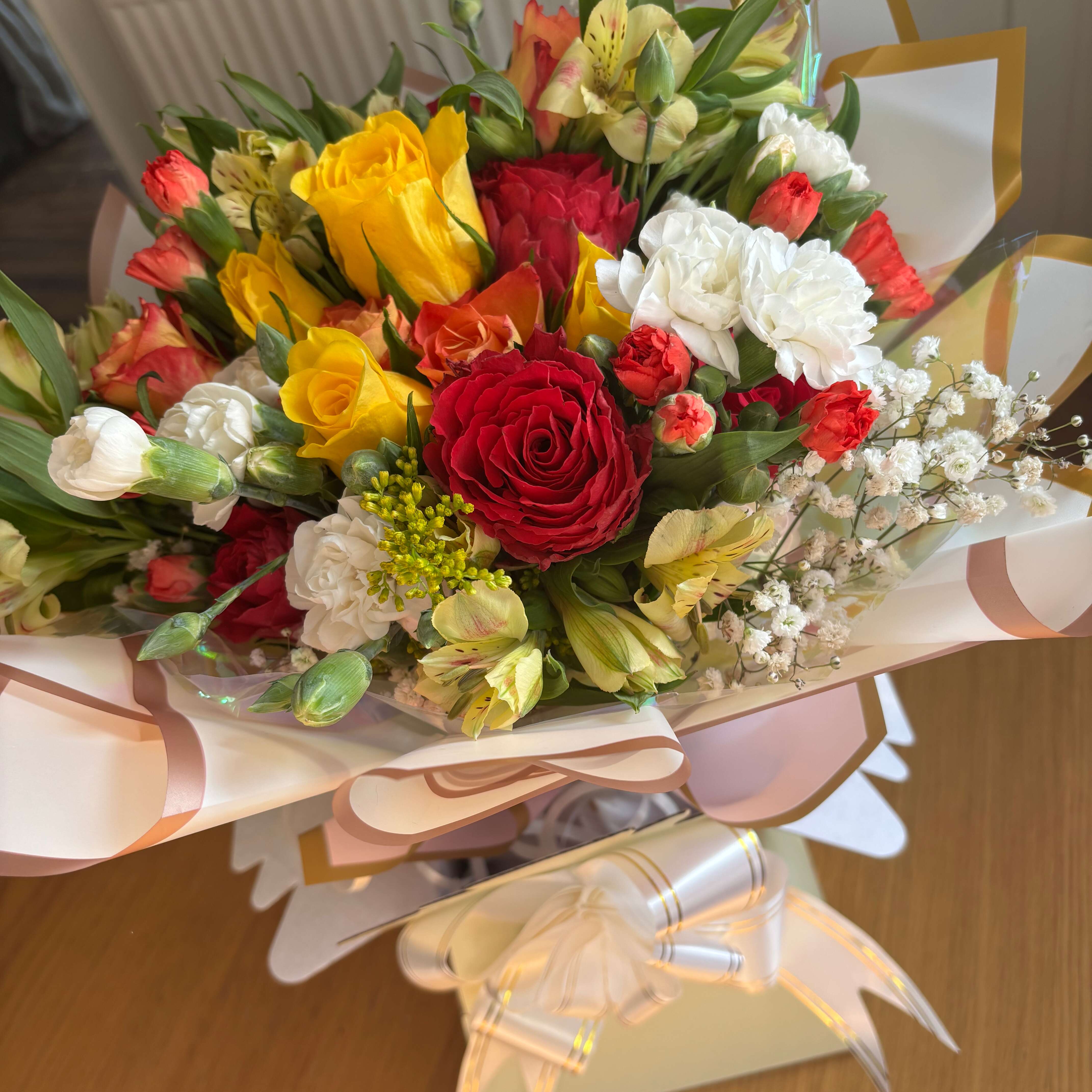 Vibrant Summer Bouquet Deluxe Floral Arrangement
